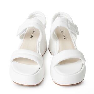 J. Adams Women's White Platform Sandals